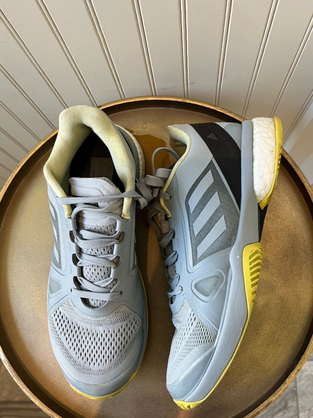 ADIDAS X STELLA MCCARTNEY BARRICADE BOOST TENNIS SHOES | 8 | GREY/BLACK | EUC